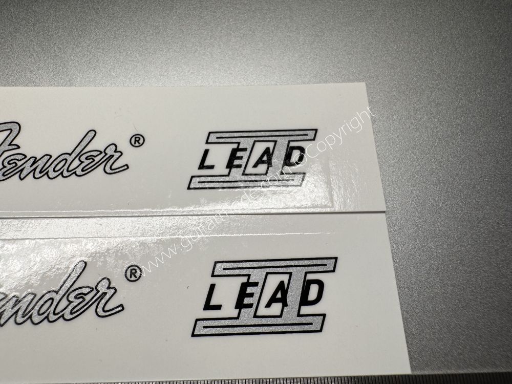 SHIP FROM CHINA !! FENDER LEAD Guitar Metallic ink Neck Headstock Decals Sticker