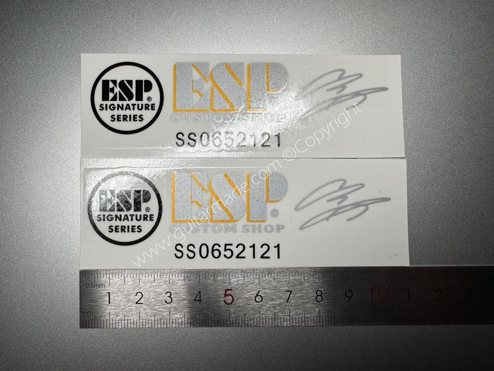 SHIP FROM CHINA !! ESP Guitar Metallic ink Neck Headstock Decals Sticker