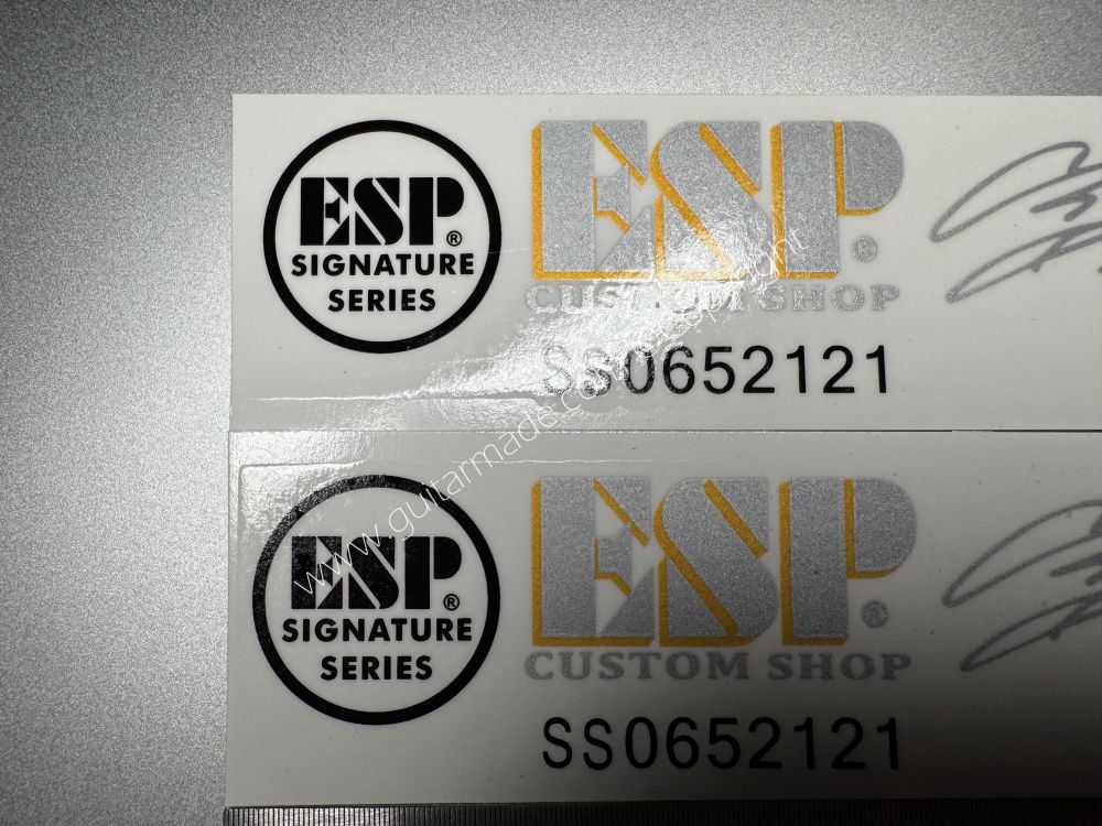 SHIP FROM CHINA !! ESP Guitar Metallic ink Neck Headstock Decals Sticker