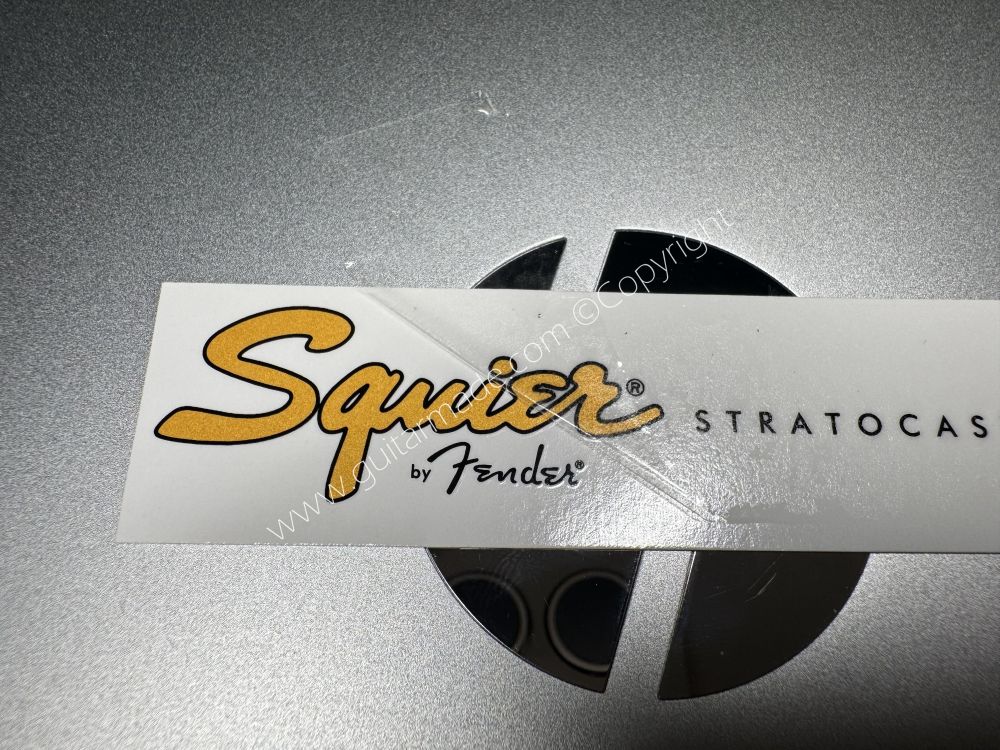 SHIP FROM CHINA !! SQUIER BY FENDER BASS Guitar Metallic ink Neck Headstock Decals Sticker 028