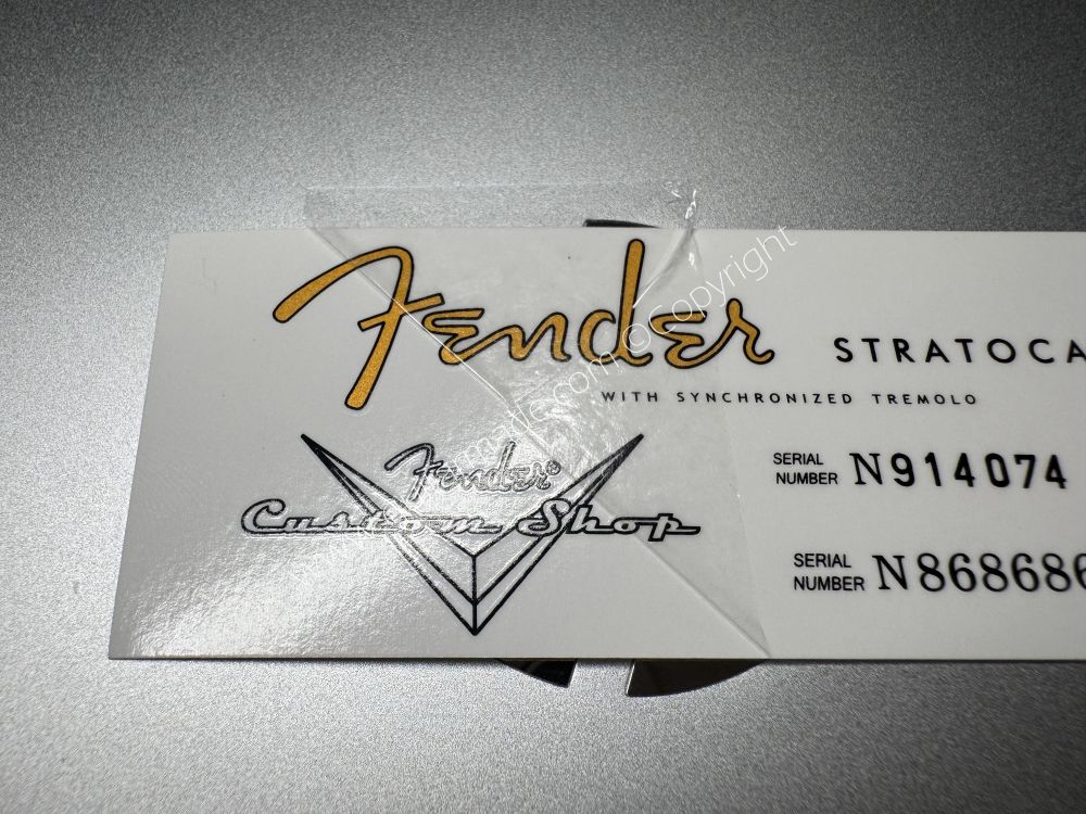 SHIP FROM CHINA !! FENDER STRATOCASTER BASS Guitar Metallic ink Neck Headstock Decals Sticker 900