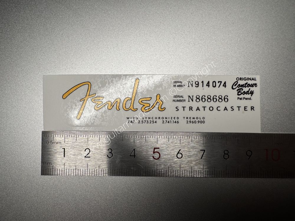 SHIP FROM CHINA !! FENDER STRATOCASTER BASS Guitar Metallic ink Neck Headstock Decals Sticker 900