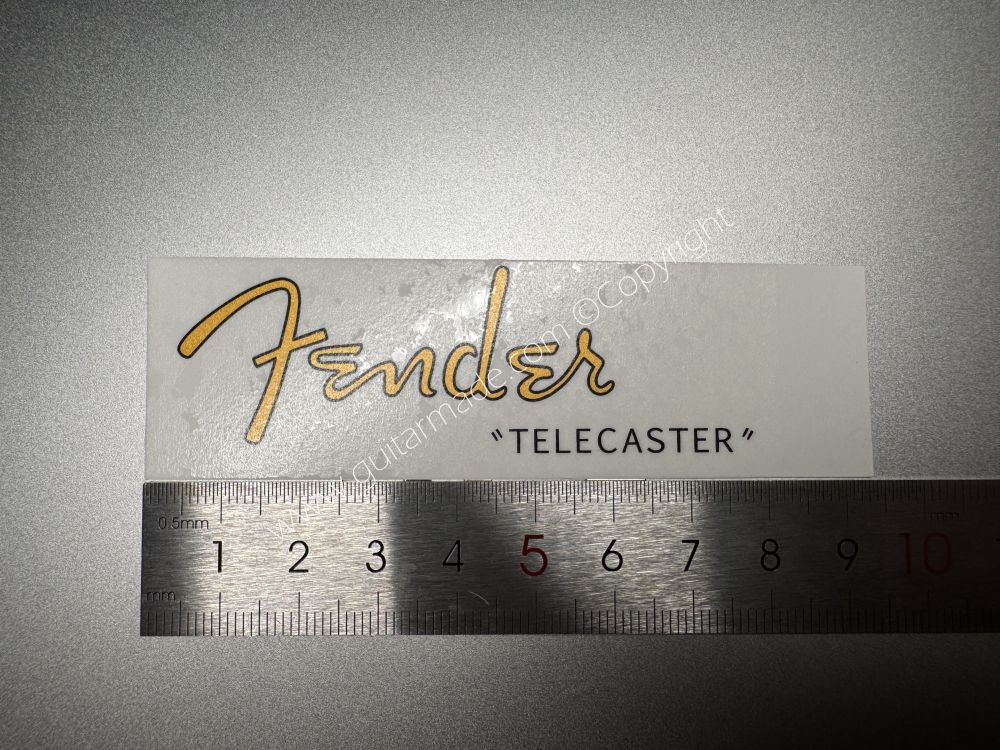 SHIP FROM CHINA !! Golden FENDER Telecaster Guitar Metallic ink Neck Headstock Decals Sticker
