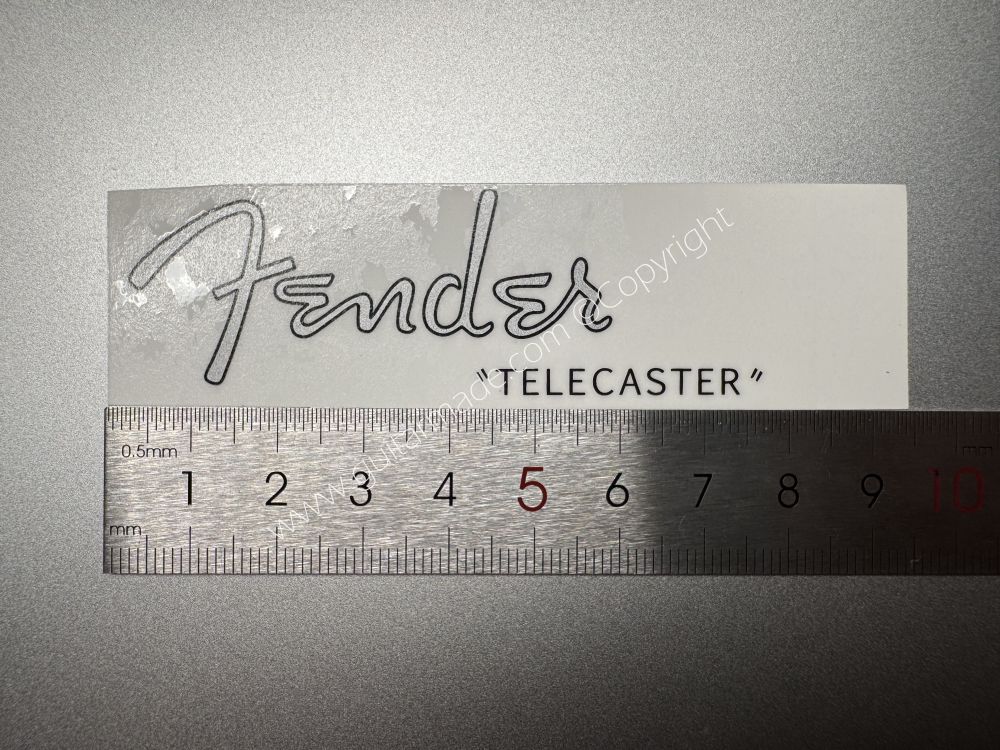 SHIP FROM CHINA !! Silver FENDER Telecaster Guitar Metallic ink Neck Headstock Decals Sticker