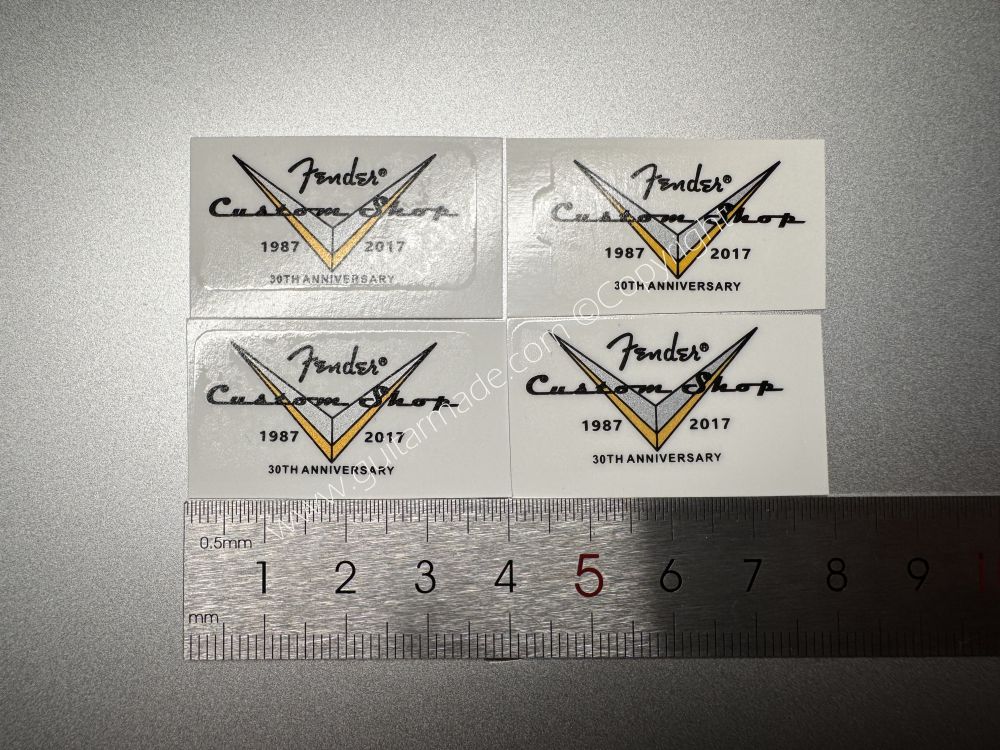 SHIP FROM CHINA !! 1987-2017 FENDER LIMITED EDITION Custom Shop V Guitar Metallic ink Neck Headstock Decals Sticker