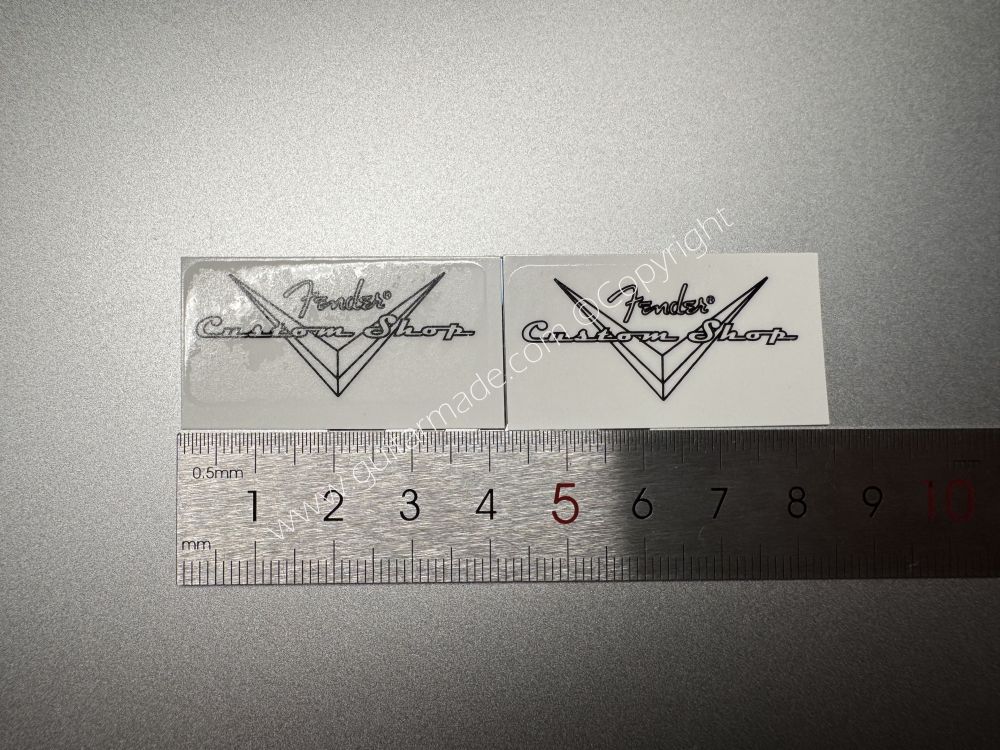 SHIP FROM CHINA !! FENDER LIMITED EDITION Custom Shop V Guitar Metallic ink Neck Headstock Decals Sticker