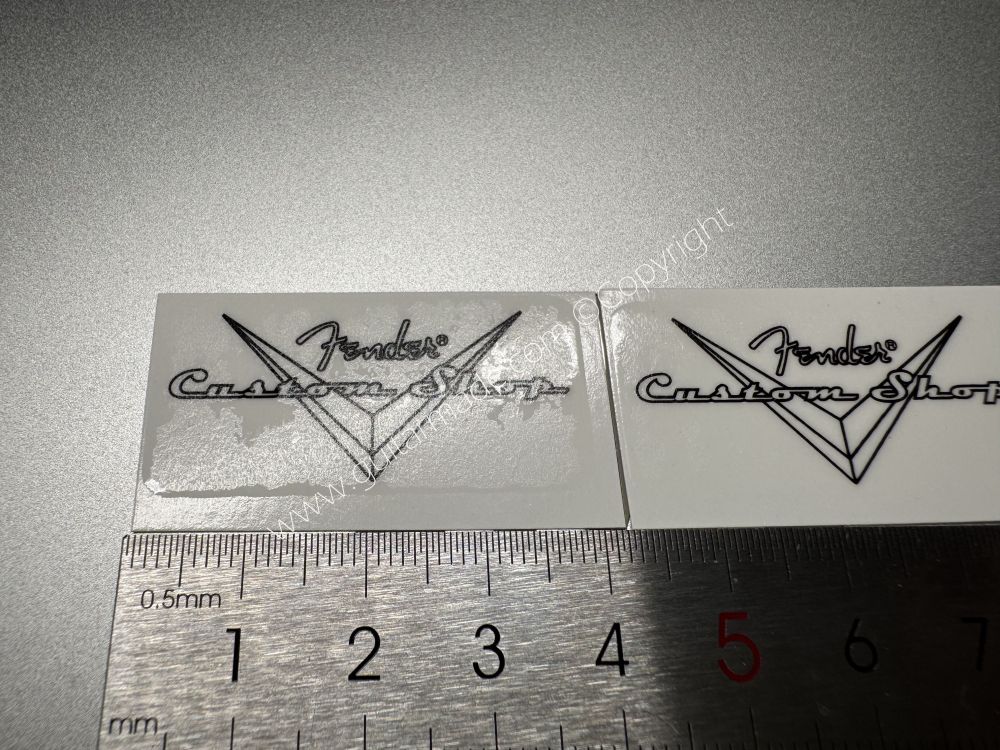 SHIP FROM CHINA !! FENDER LIMITED EDITION Custom Shop V Guitar Metallic ink Neck Headstock Decals Sticker