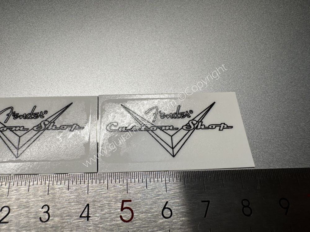 SHIP FROM CHINA !! FENDER LIMITED EDITION Custom Shop V Guitar Metallic ink Neck Headstock Decals Sticker