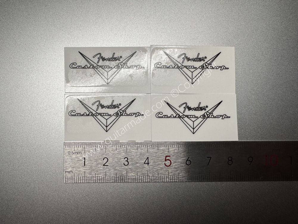 SHIP FROM CHINA !! FENDER LIMITED EDITION Custom Shop V Guitar Metallic ink Neck Headstock Decals Sticker