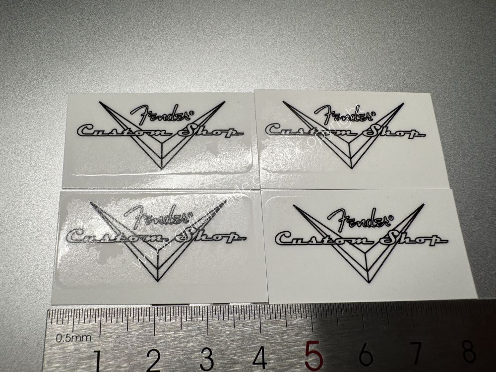 SHIP FROM CHINA !! FENDER LIMITED EDITION Custom Shop V Guitar Metallic ink Neck Headstock Decals Sticker