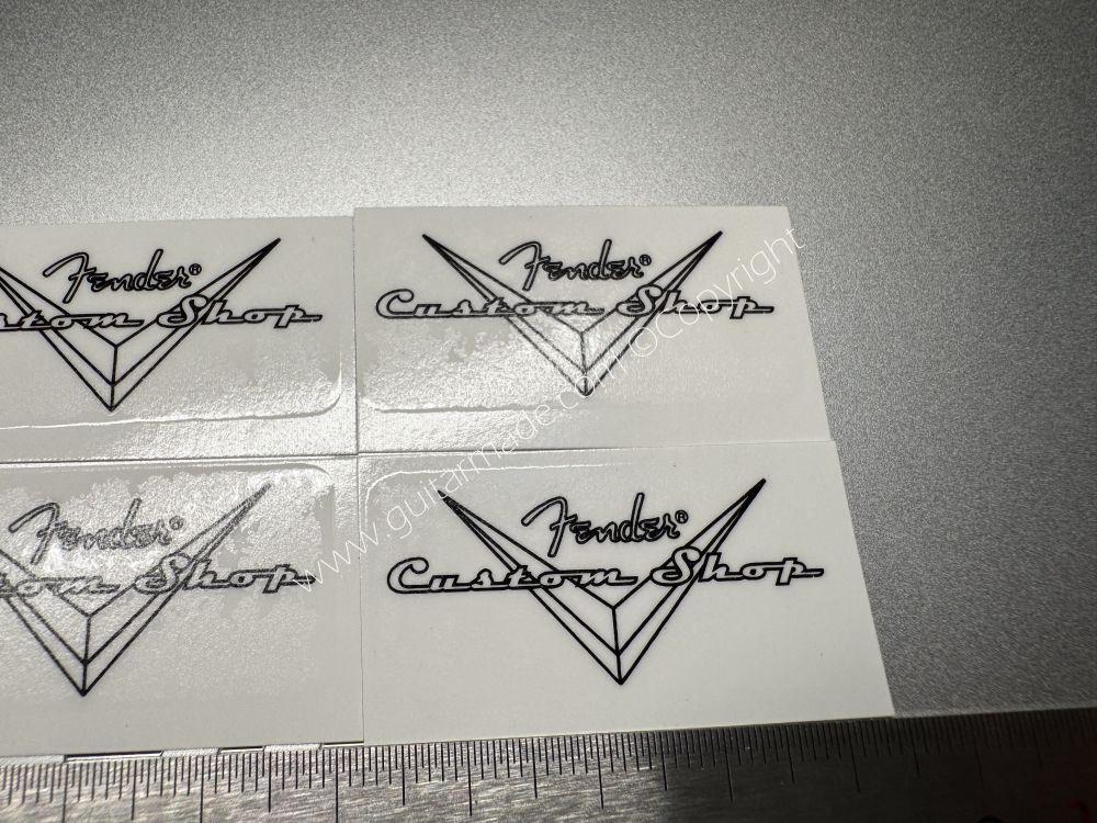 SHIP FROM CHINA !! FENDER LIMITED EDITION Custom Shop V Guitar Metallic ink Neck Headstock Decals Sticker