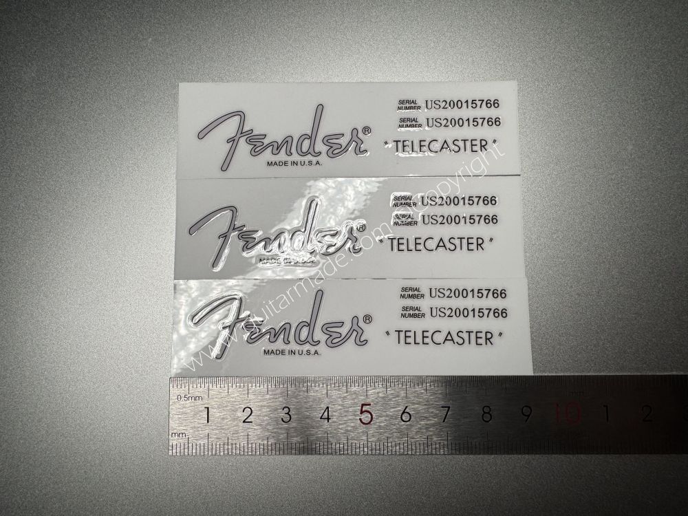 SHIP FROM CHINA !! FENDER TELECASTER MADE IN USA GUITARS Guitar VINLY Neck Headstock Decals Sticker