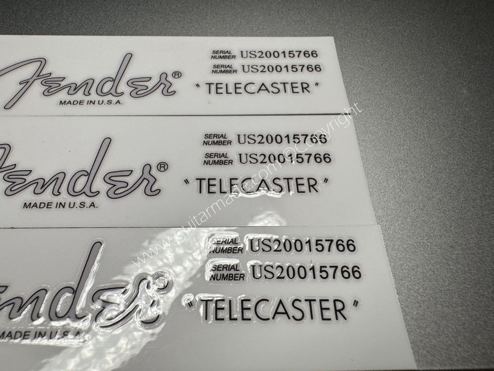 SHIP FROM CHINA !! FENDER TELECASTER MADE IN USA GUITARS Guitar VINLY Neck Headstock Decals Sticker