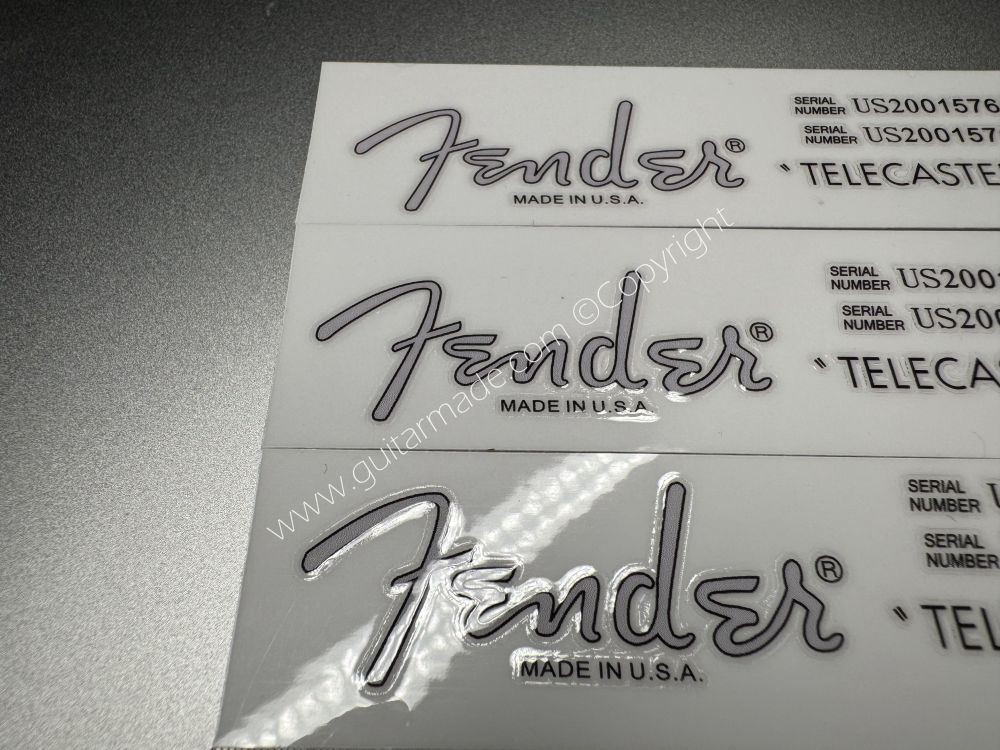 SHIP FROM CHINA !! FENDER TELECASTER MADE IN USA GUITARS Guitar VINLY Neck Headstock Decals Sticker