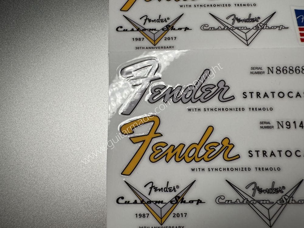 SHIP FROM CHINA !! FENDER STRATOCASTER MADE IN USA MEXICO GUITARS Guitar VINLY Neck Headstock Decals Sticker