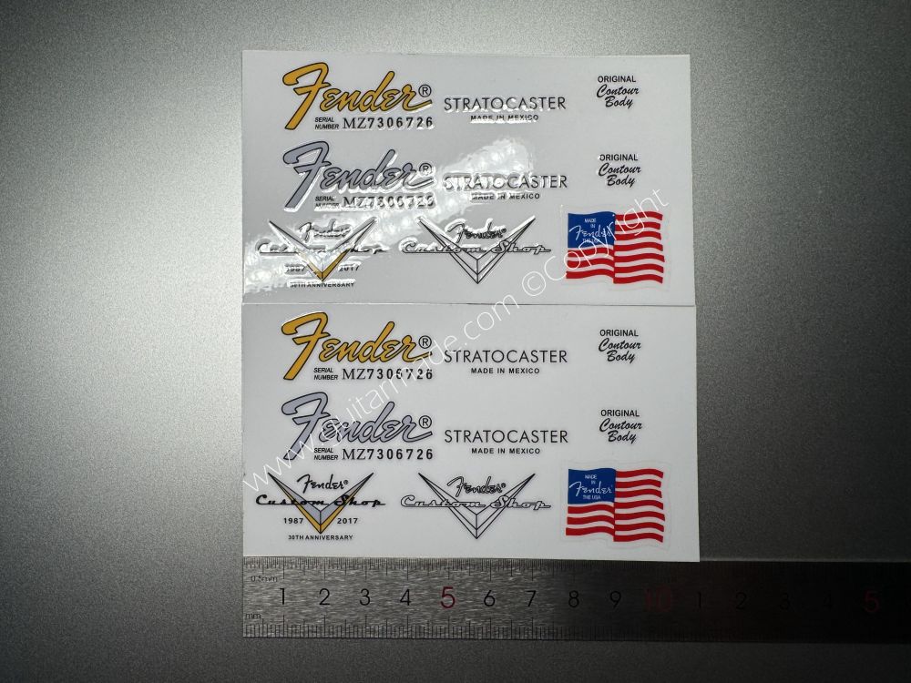 SHIP FROM CHINA !! FENDER STRATOCASTER USA MEXICO EDITION GUITARS Guitar VINLY Neck Headstock Decals Sticker