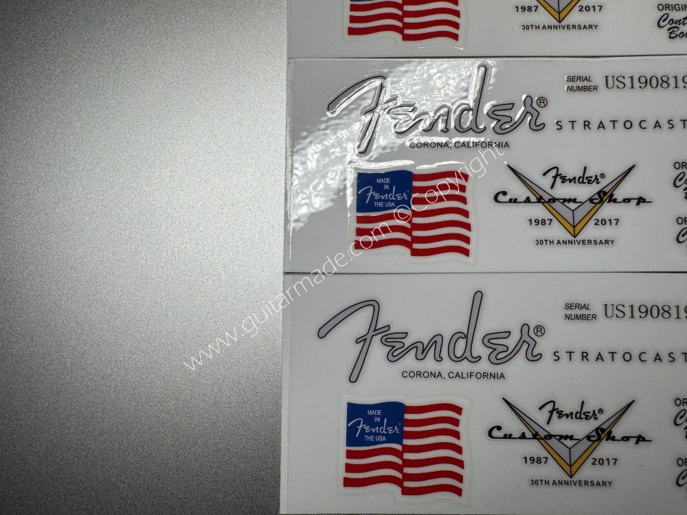 SHIP FROM CHINA !! FENDER CARONA CALIFORNIA STRATOCASTER GUITARS Guitar VINLY Neck Headstock Decals Sticker
