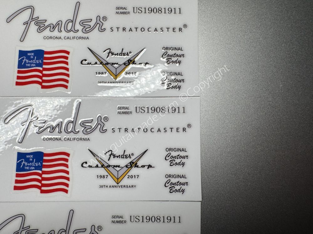 SHIP FROM CHINA !! FENDER CARONA CALIFORNIA STRATOCASTER GUITARS Guitar VINLY Neck Headstock Decals Sticker