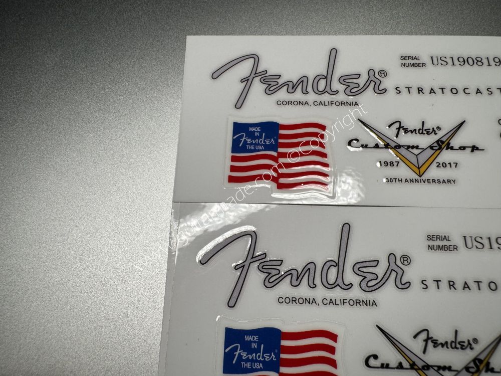 SHIP FROM CHINA !! FENDER CARONA CALIFORNIA STRATOCASTER GUITARS Guitar VINLY Neck Headstock Decals Sticker