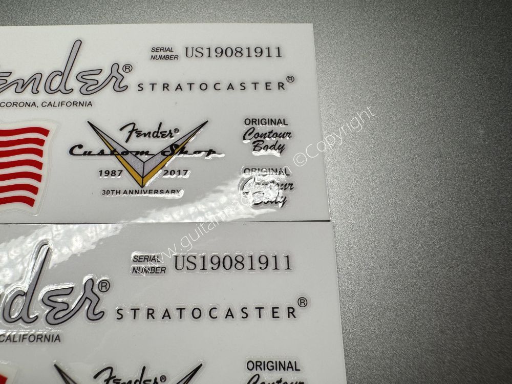 SHIP FROM CHINA !! FENDER CARONA CALIFORNIA STRATOCASTER GUITARS Guitar VINLY Neck Headstock Decals Sticker