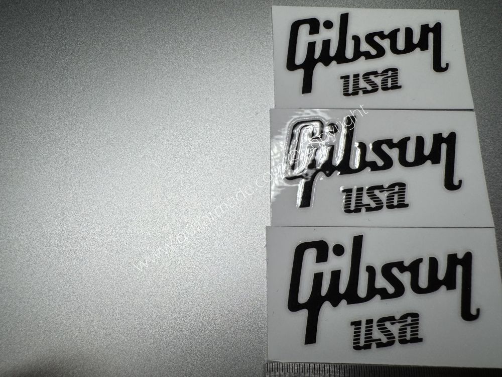 SHIP FROM CHINA !! BLACK GIBSON GUITARS Guitar VINLY Neck Headstock Decals Sticker