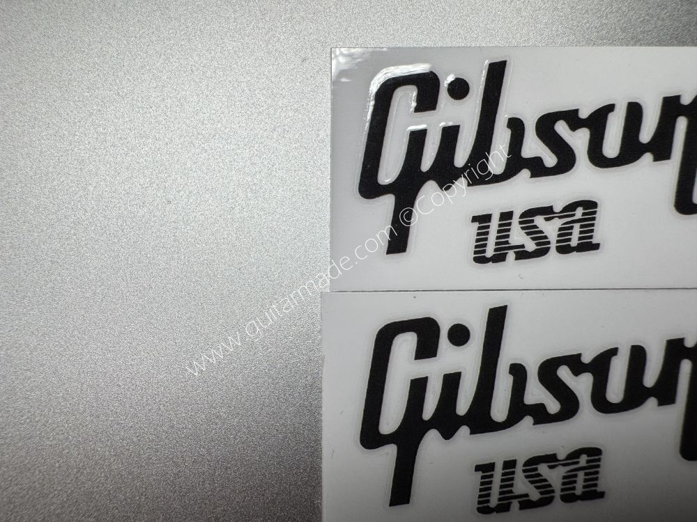 SHIP FROM CHINA !! BLACK GIBSON GUITARS Guitar VINLY Neck Headstock Decals Sticker