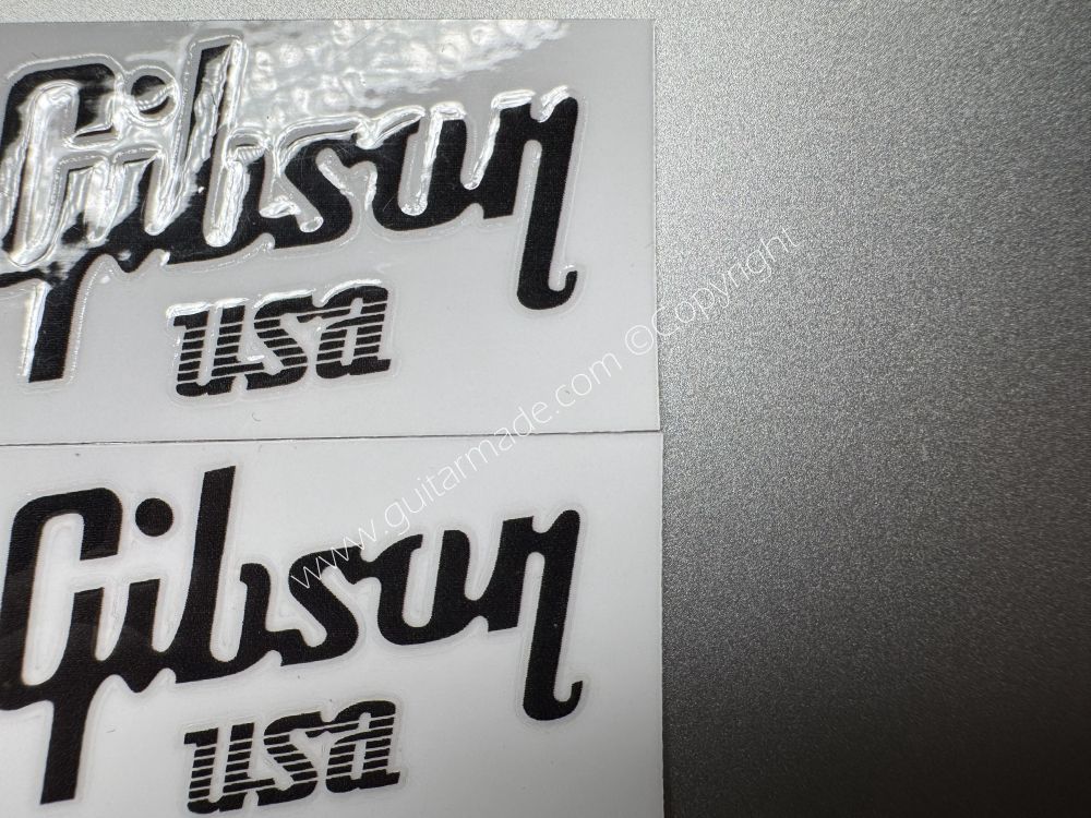SHIP FROM CHINA !! BLACK GIBSON GUITARS Guitar VINLY Neck Headstock Decals Sticker