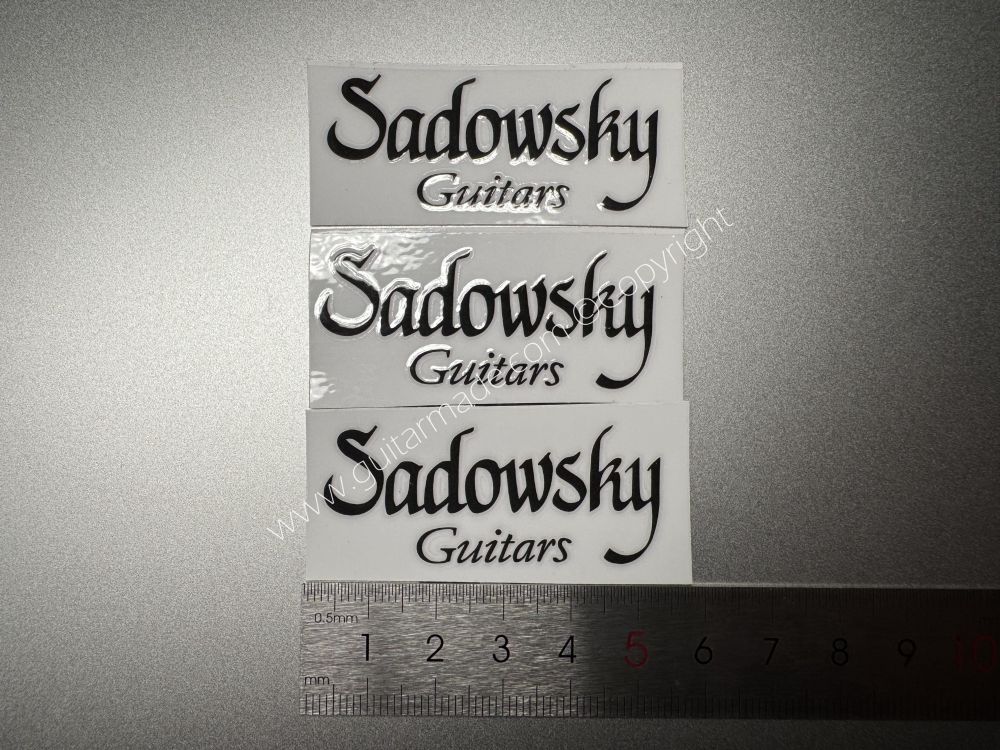SHIP FROM CHINA !! BLACK SADOWSHY GUITARS Guitar VINLY Neck Headstock Decals Sticker