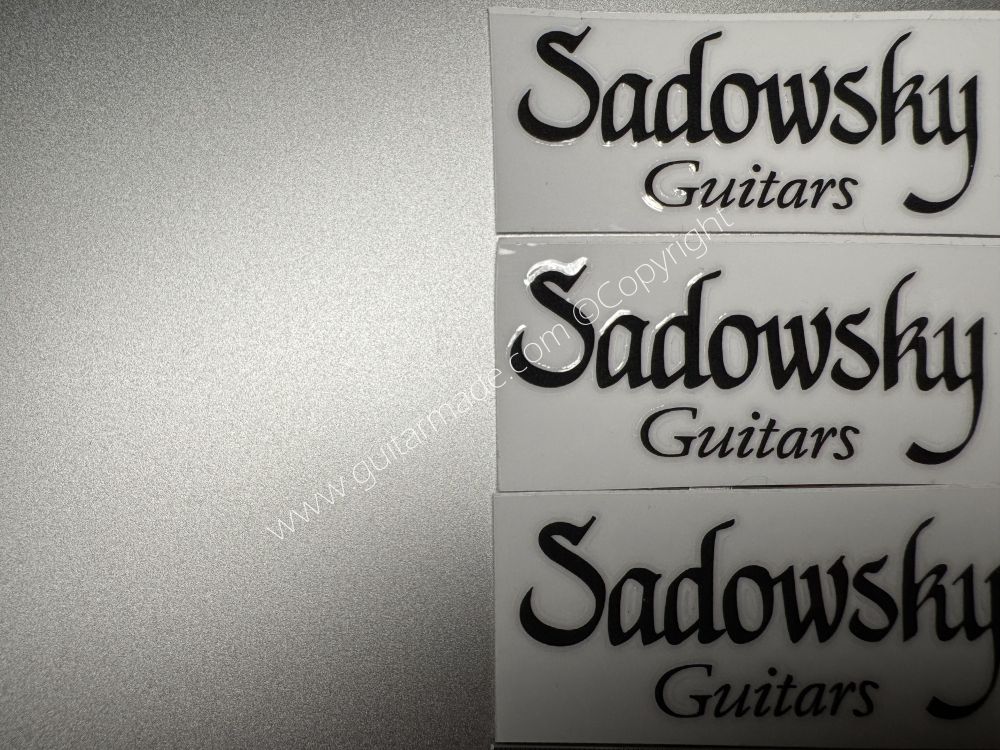 SHIP FROM CHINA !! BLACK SADOWSHY GUITARS Guitar VINLY Neck Headstock Decals Sticker