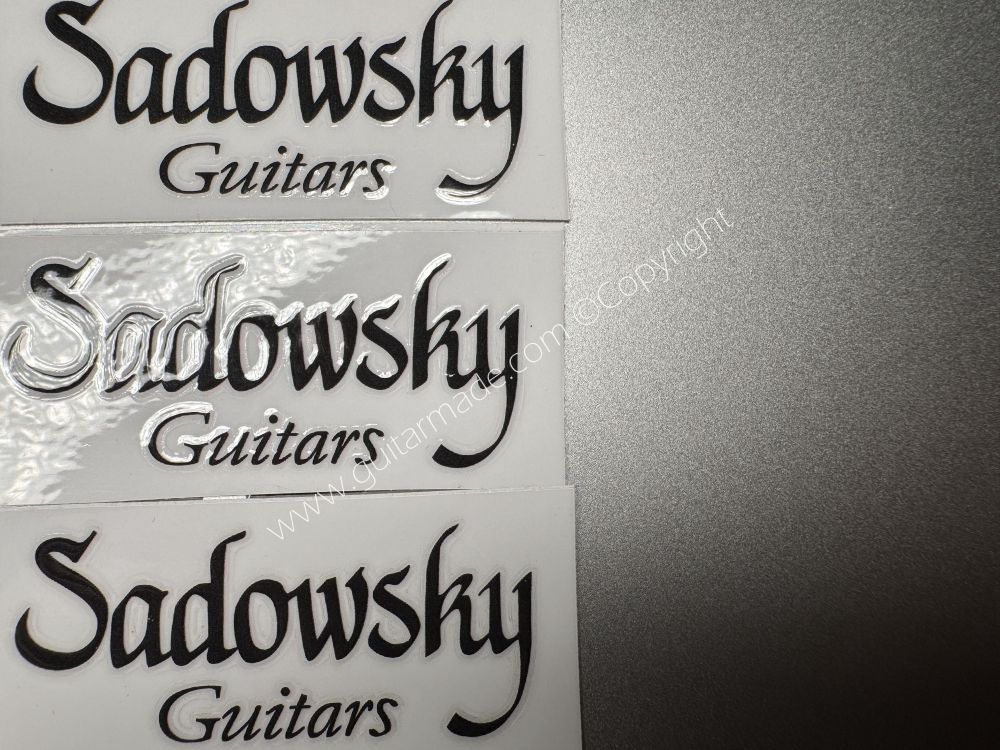 SHIP FROM CHINA !! BLACK SADOWSHY GUITARS Guitar VINLY Neck Headstock Decals Sticker