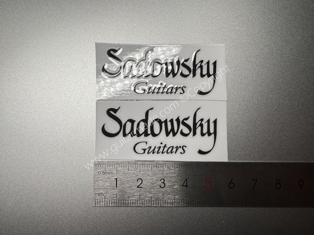SHIP FROM CHINA !! BLACK SADOWSHY GUITARS Guitar VINLY Neck Headstock Decals Sticker