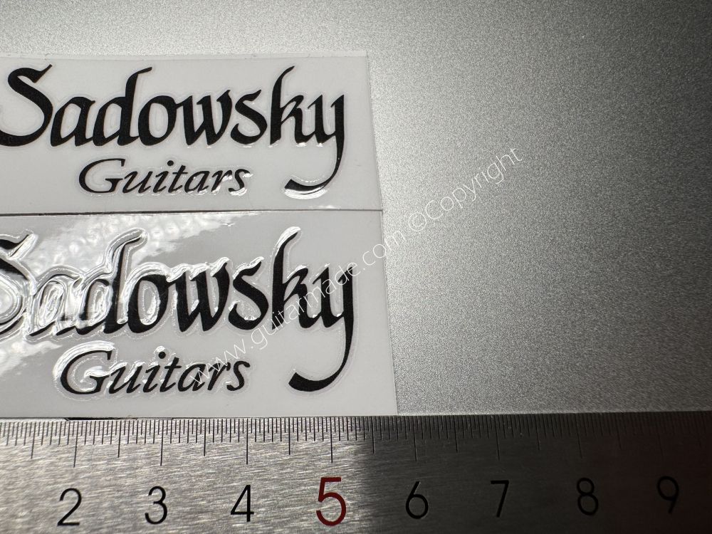 SHIP FROM CHINA !! BLACK SADOWSHY GUITARS Guitar VINLY Neck Headstock Decals Sticker