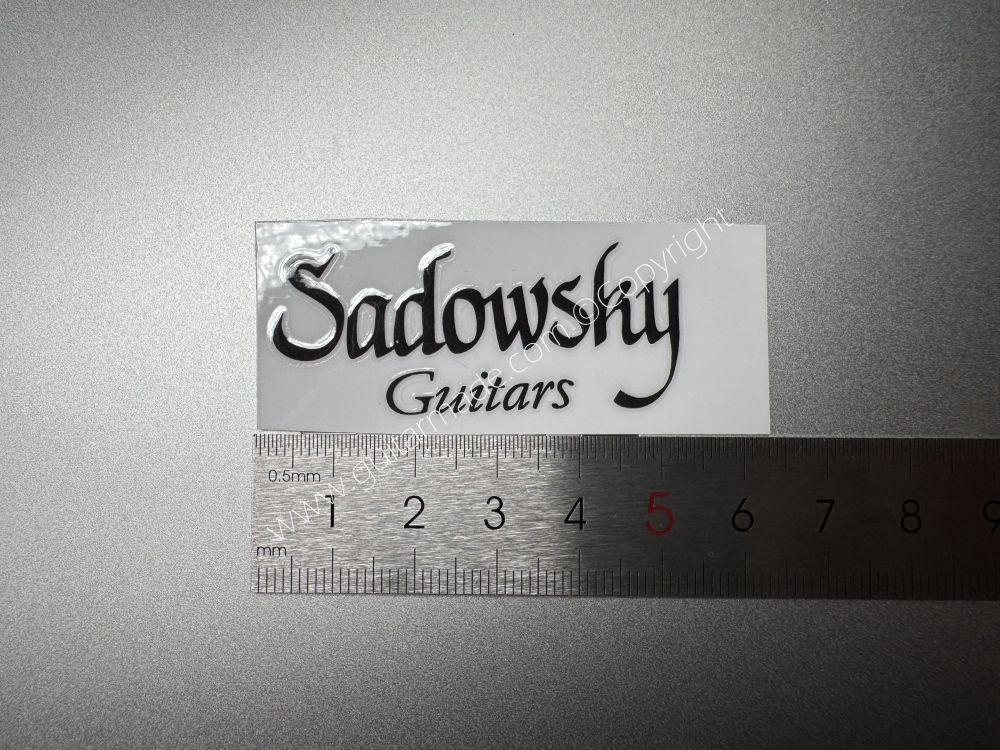 SHIP FROM CHINA !! BLACK SADOWSHY GUITARS Guitar VINLY Neck Headstock Decals Sticker