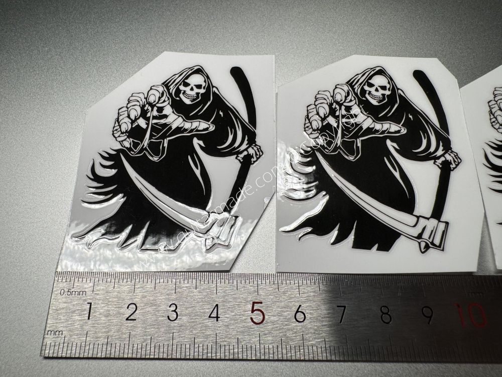 SHIP FROM CHINA !! Black Death VINLY Neck Headstock Decals Sticker FIT FOR GUITARS BASS