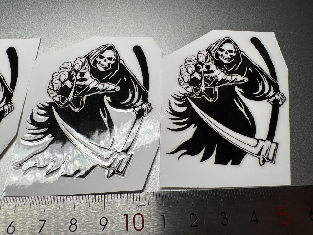 SHIP FROM CHINA !! Black Death VINLY Neck Headstock Decals Sticker FIT FOR GUITARS BASS