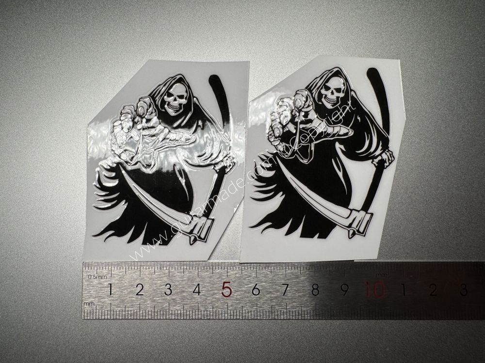 SHIP FROM CHINA !! Black Death VINLY Neck Headstock Decals Sticker FIT FOR GUITARS BASS
