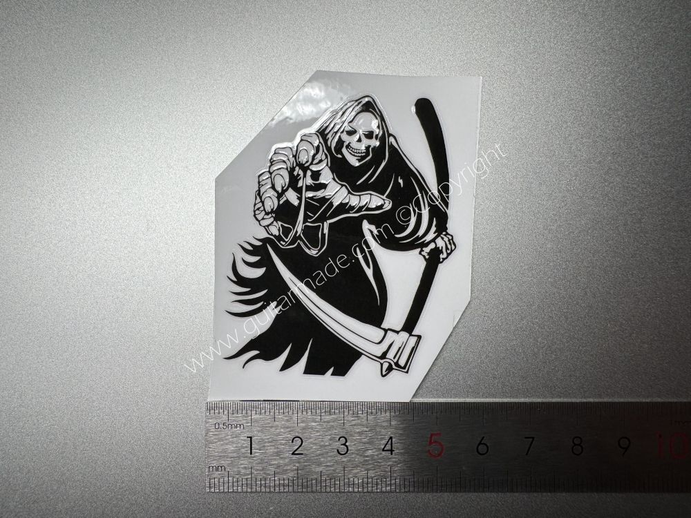 SHIP FROM CHINA !! Black Death VINLY Neck Headstock Decals Sticker FIT FOR GUITARS BASS