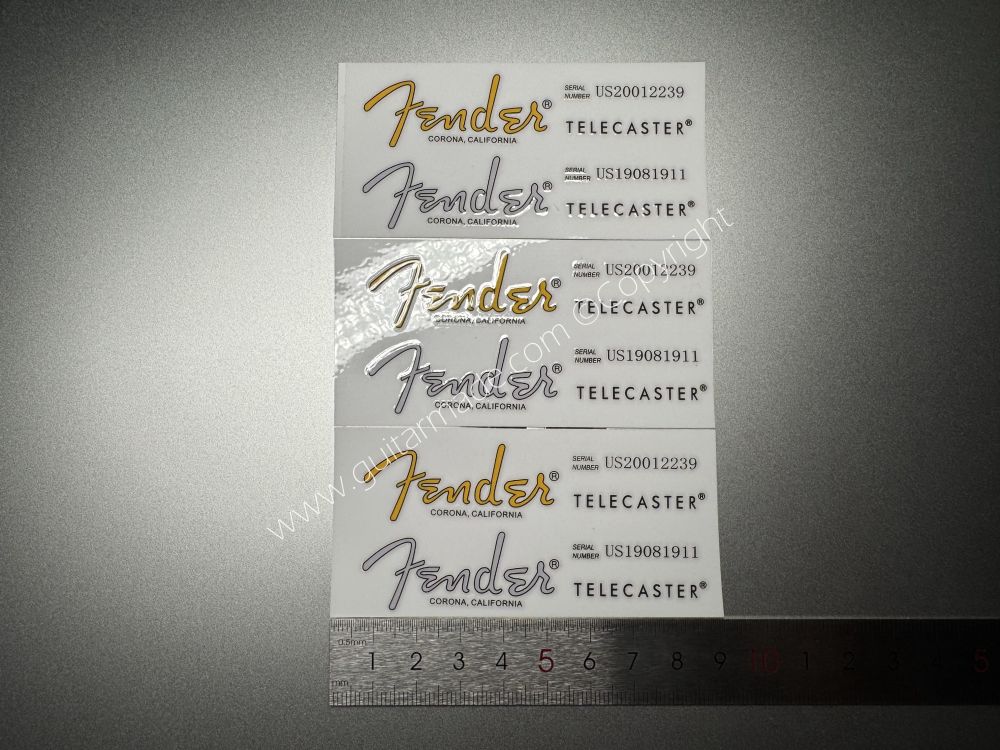 SHIP FROM CHINA !! FENDER CARONA CALIFORNIA TELECASTER GUITARS Guitar VINLY Neck Headstock Decals Sticker