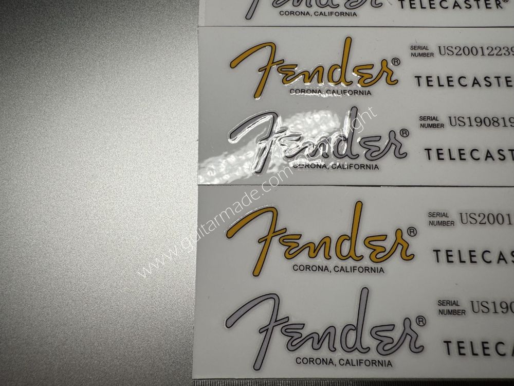 SHIP FROM CHINA !! FENDER CARONA CALIFORNIA TELECASTER GUITARS Guitar VINLY Neck Headstock Decals Sticker