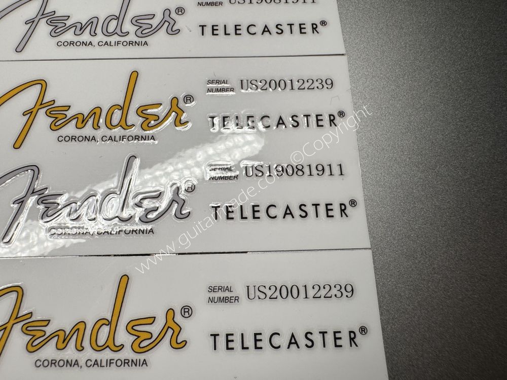 SHIP FROM CHINA !! FENDER CARONA CALIFORNIA TELECASTER GUITARS Guitar VINLY Neck Headstock Decals Sticker