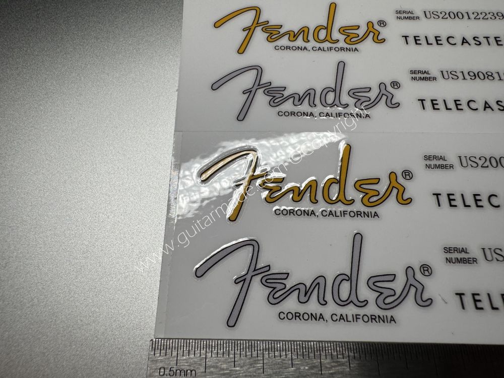 SHIP FROM CHINA !! FENDER CARONA CALIFORNIA TELECASTER GUITARS Guitar VINLY Neck Headstock Decals Sticker