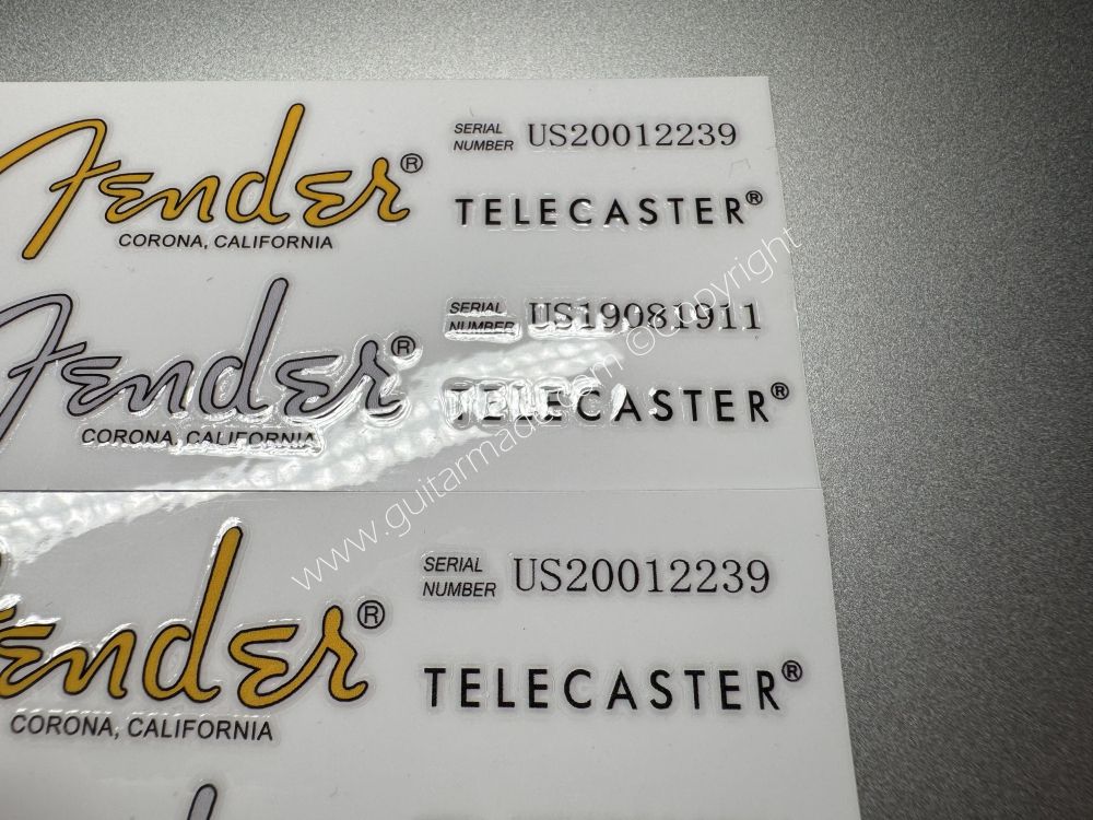 SHIP FROM CHINA !! FENDER CARONA CALIFORNIA TELECASTER GUITARS Guitar VINLY Neck Headstock Decals Sticker