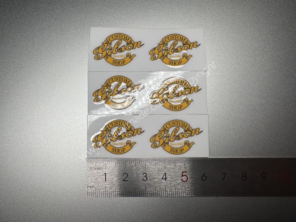 SHIP FROM CHINA !! GIBSON GOLDEN GUITARS Guitar VINLY UV Neck Headstock Decals Stickers