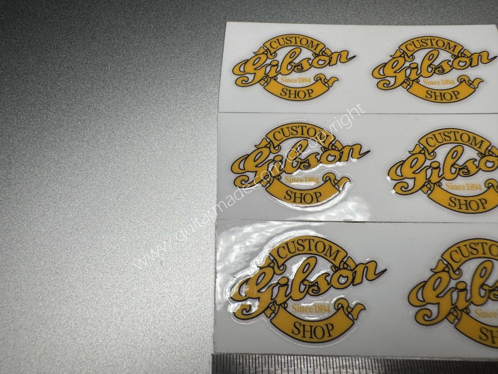 SHIP FROM CHINA !! GIBSON GOLDEN GUITARS Guitar VINLY UV Neck Headstock Decals Stickers