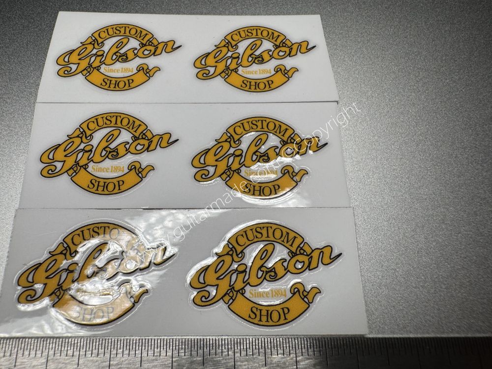SHIP FROM CHINA !! GIBSON GOLDEN GUITARS Guitar VINLY UV Neck Headstock Decals Stickers