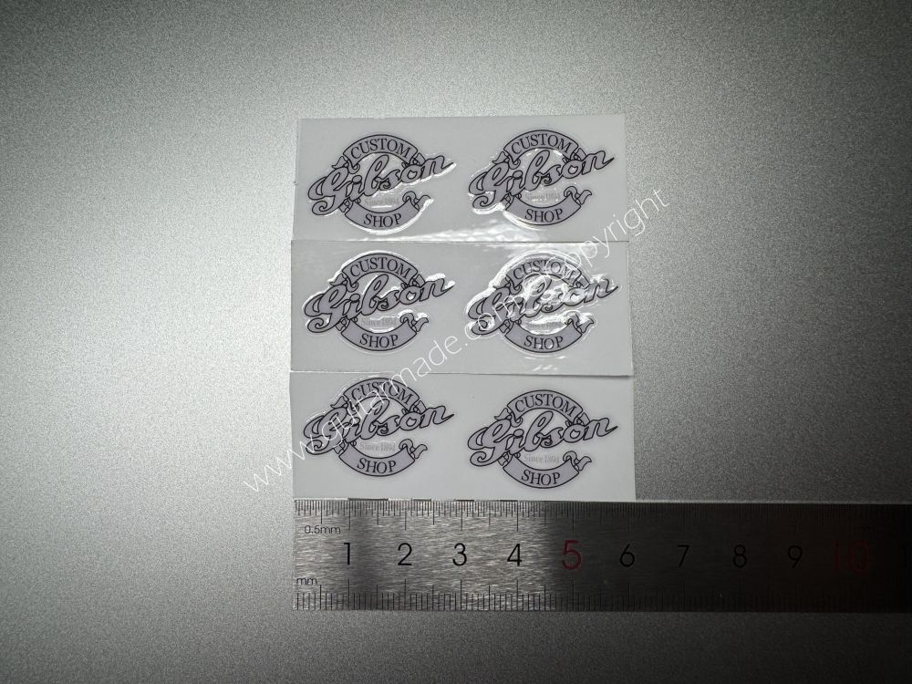 SHIP FROM CHINA !! GIBSON GRAY GUITARS Guitar VINLY UV Neck Headstock Decals Stickers
