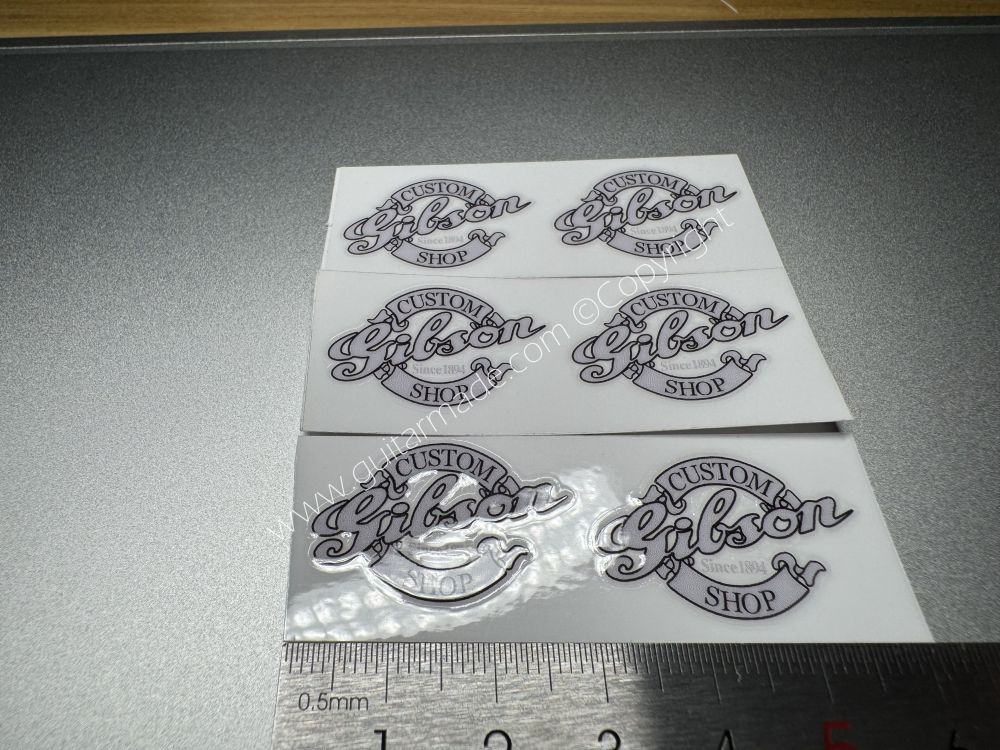 SHIP FROM CHINA !! GIBSON GRAY GUITARS Guitar VINLY UV Neck Headstock Decals Stickers