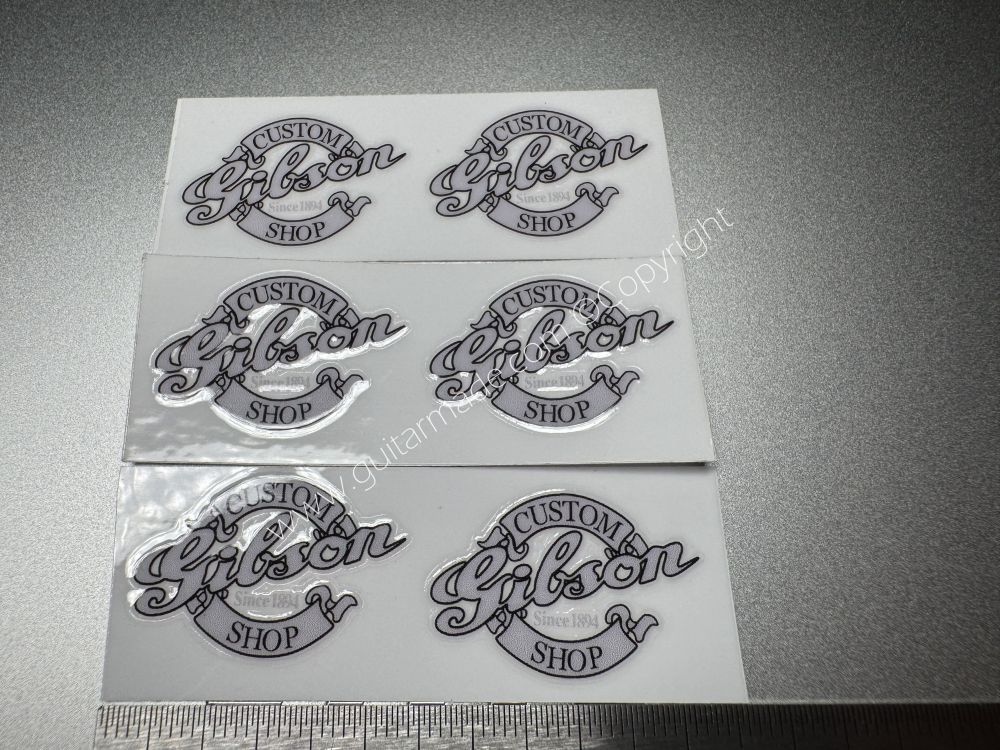 SHIP FROM CHINA !! GIBSON GRAY GUITARS Guitar VINLY UV Neck Headstock Decals Stickers
