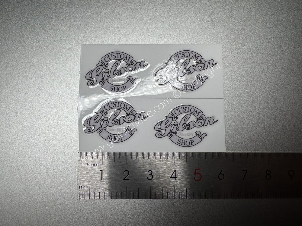 SHIP FROM CHINA !! GIBSON GRAY GUITARS Guitar VINLY UV Neck Headstock Decals Stickers
