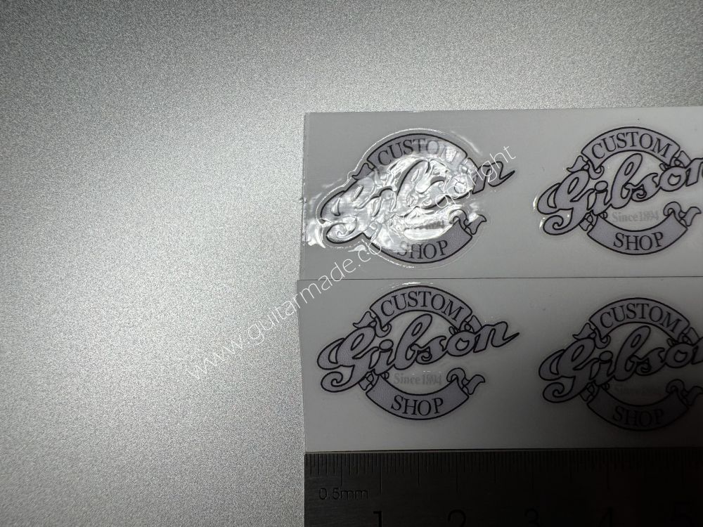 SHIP FROM CHINA !! GIBSON GRAY GUITARS Guitar VINLY UV Neck Headstock Decals Stickers